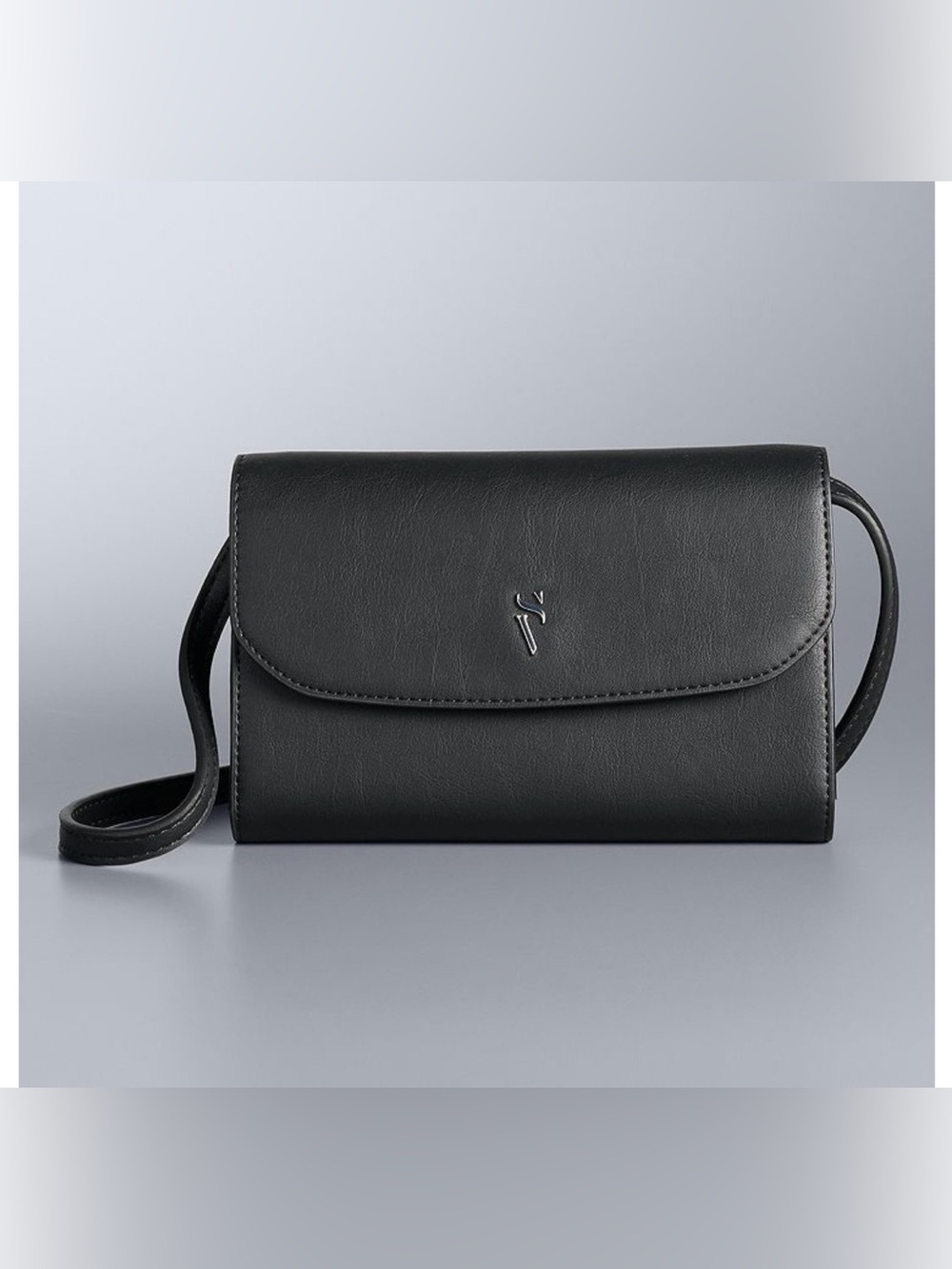 Simply Vera Vera Wang Signature Mini Crossbody Bag, Black, like new, used once.